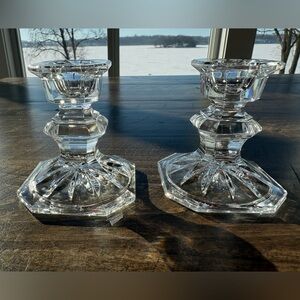 Set of Two Elegant Vintage Candle Holders